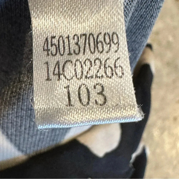 Chicos Tiered Traveler Pull-On Pants Wide Leg Chevron Print Black & Tan Size 8 - Picture 9 of 9